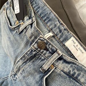 NEW ❤️ rag & bone Distressed Light Wash Blue Jeans VINTAGE STRETCH